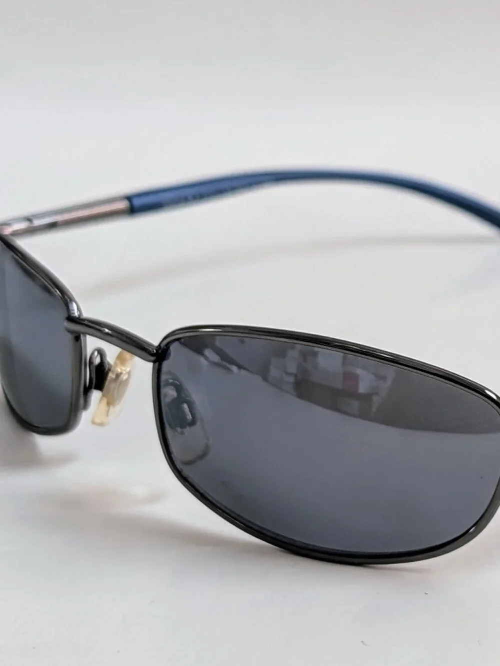 NWT Vintage 90's Rectangle Metal Sport Sunglasses (D. Gunmetal)